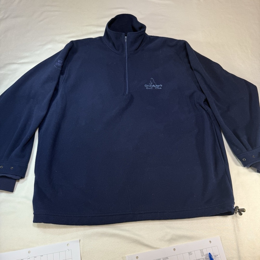Zero Restriction Golf Outerwear 'Windstopper' 1/4-zip Navy Pullover Womens Large